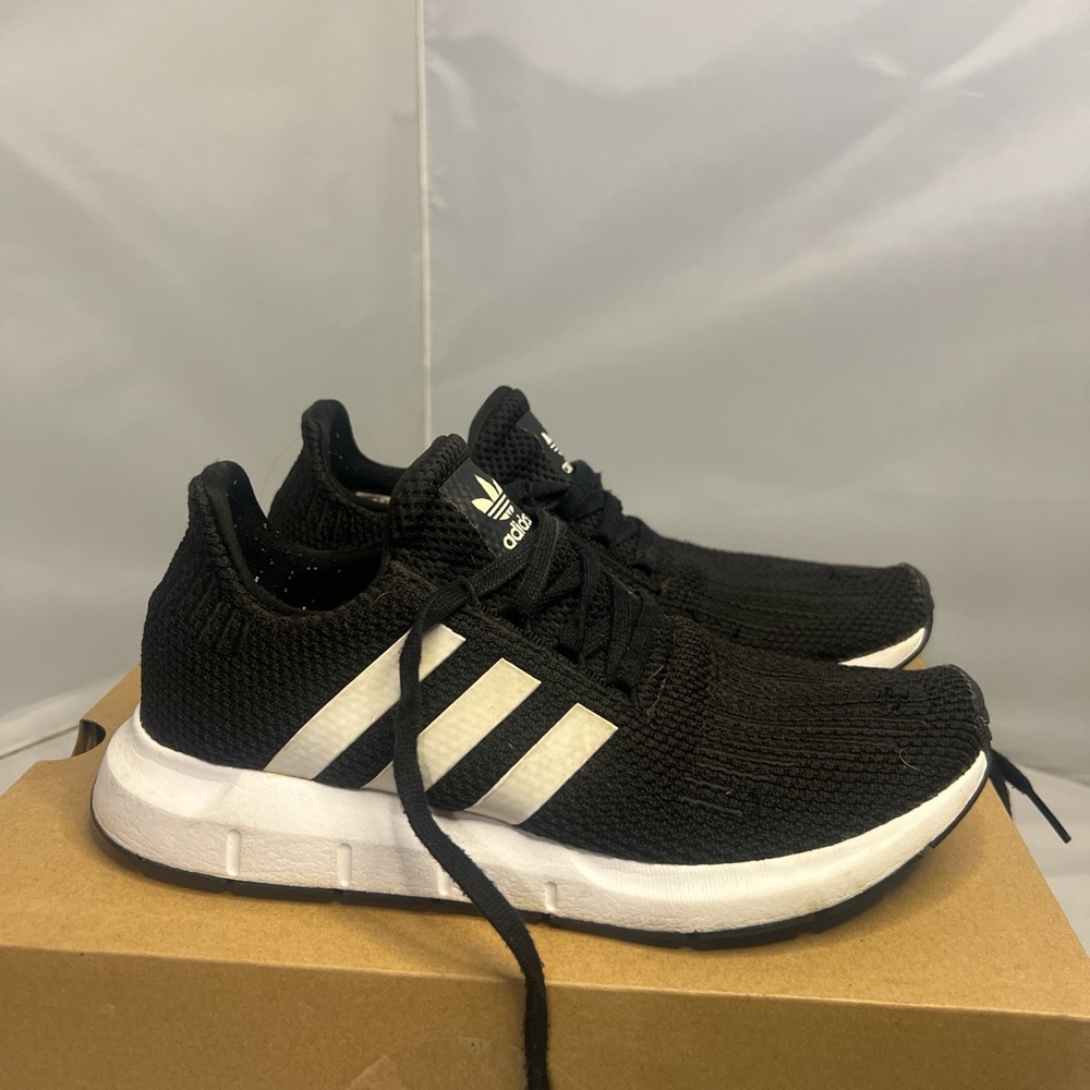 Adidas black and white Athletic Shoes